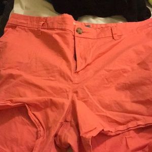 Coral colored old navy shorts